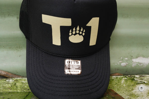 TERRIBLE ONE -Terrible One Paw Trucker Hat Black -HATS + BEANIES + SHADES -Anchor BMX