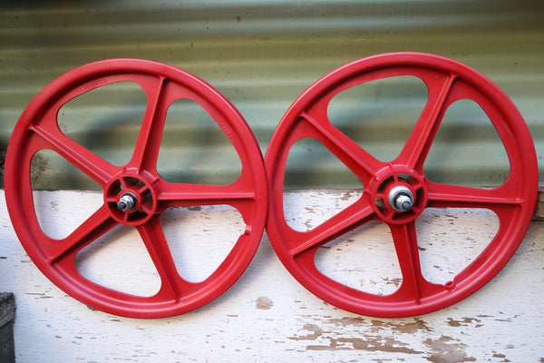 SKYWAY -Skyway Tuff Mag Wheels Il Set 5 Spoke -WHEELS + SPOKES + BUILDS -Anchor BMX