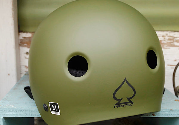 PROTEC HELMETS -Protec Classic Skate Helmet Matte Olive -HELMETS + PADS + GLOVES -Anchor BMX