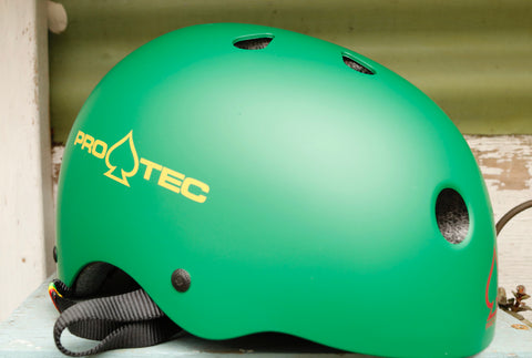 PROTEC HELMETS -Protec Classic Certified Helmet Matte Rasta Green -HELMETS + PADS + GLOVES -Anchor BMX