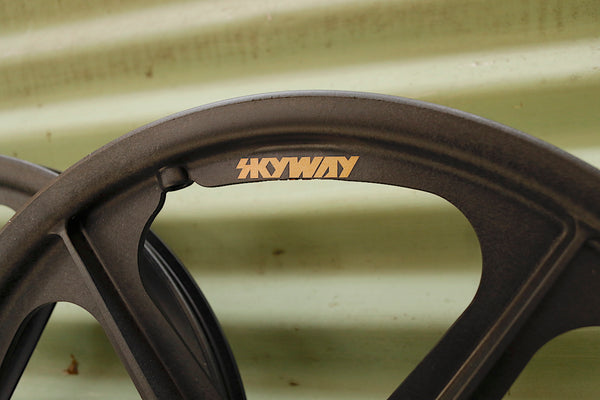 SKYWAY -Skyway Tuff Graphite Mag Wheels Gold Rivet -WHEELS + SPOKES + BUILDS -Anchor BMX