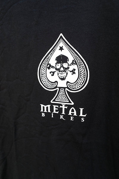 METAL BIKES -Metal Spade Tee Black With White Print -CLOTHING -Anchor BMX