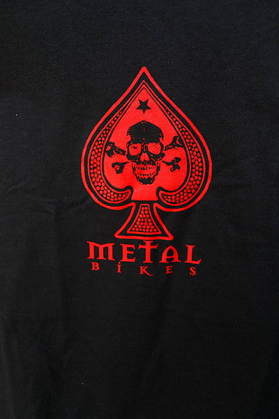 METAL BIKES -Metal Spade Tee Black With Red Print -CLOTHING -Anchor BMX