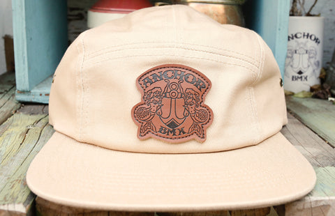 Anchor BMX -Anchor 5 Panel Hat Beige Boi -HATS + BEANIES + SHADES -Anchor BMX