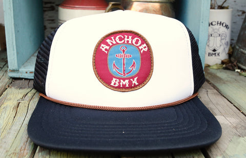 Anchor BMX -The Anchor Beer Trucker Blk/White -HATS + BEANIES + SHADES -Anchor BMX