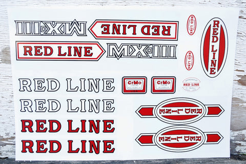 REDLINE -Redline MX2 Frame Decal Set -Magazines + stickers+patches -Anchor BMX