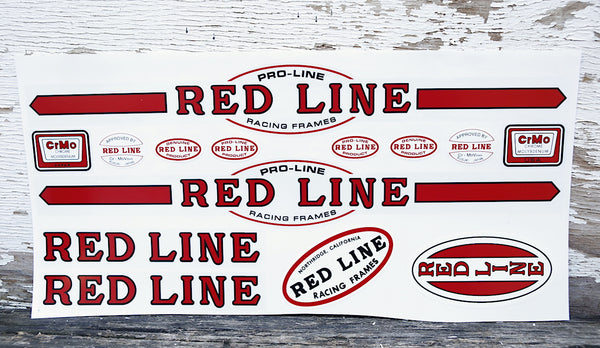 REDLINE -Redline Proline Early Years Frame Decal Set -Magazines + stickers+patches -Anchor BMX