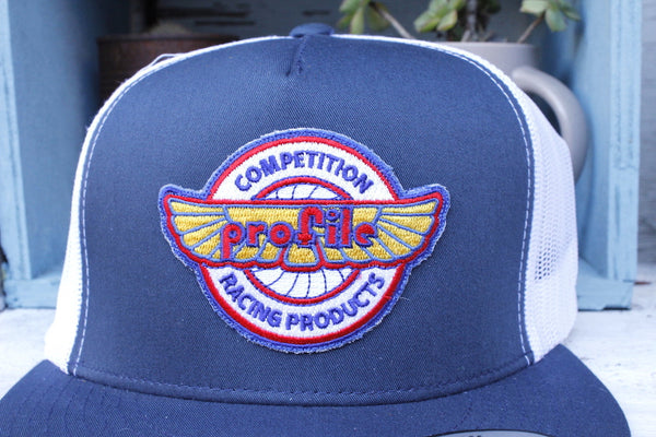 Profile -Profile Vintage Logo Mesh Trucker Hat -HATS + BEANIES + SHADES -Anchor BMX