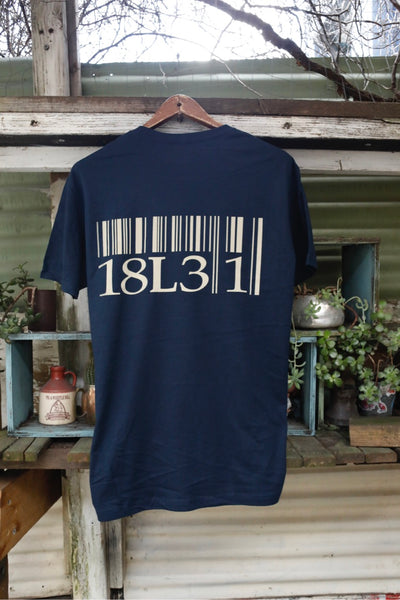 TERRIBLE ONE -Terrible One Barcode Tee Midnight Navy -CLOTHING -Anchor BMX