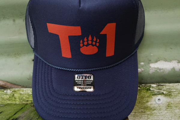TERRIBLE ONE -Terrible One Paw Trucker Hat Navy -HATS + BEANIES + SHADES -Anchor BMX