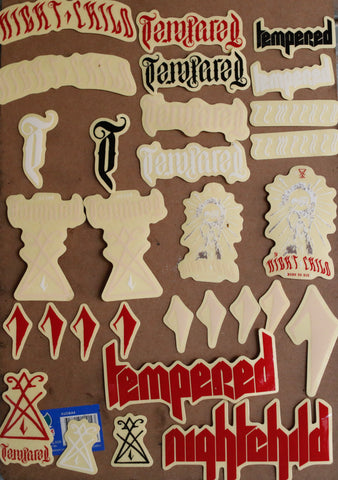 TEMPERED -Tempered Nightchild Sticker Kit -Magazines + stickers+patches -Anchor BMX