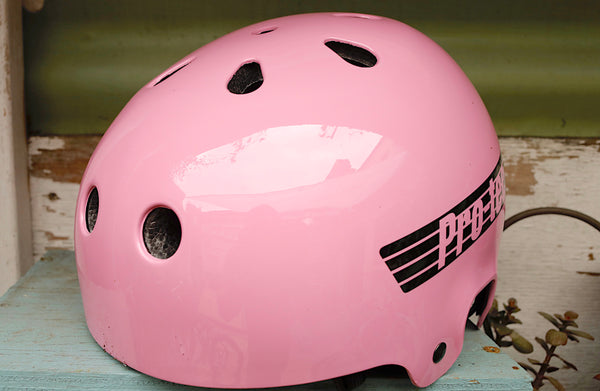 PROTEC HELMETS -Protec Old School Certified Helmet Gloss Pink -HELMETS + PADS + GLOVES -Anchor BMX
