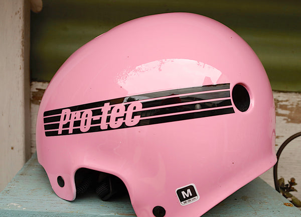 PROTEC HELMETS -Protec Old School Certified Helmet Gloss Pink -HELMETS + PADS + GLOVES -Anchor BMX