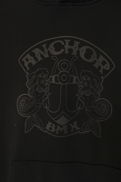 Anchor BMX -The Anchor Shield Hooded Jumper Blk/Blk -CLOTHING -Anchor BMX