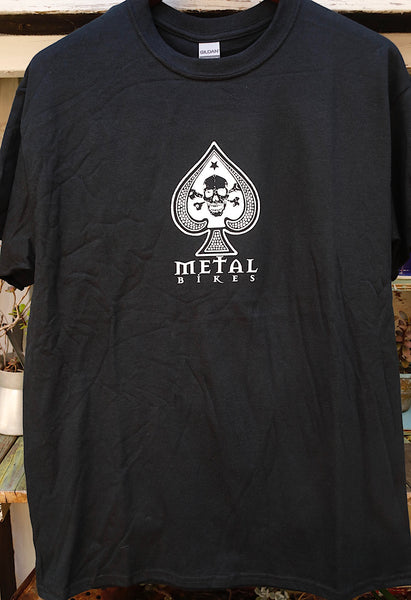 Metal Spade Tee Black With White Print