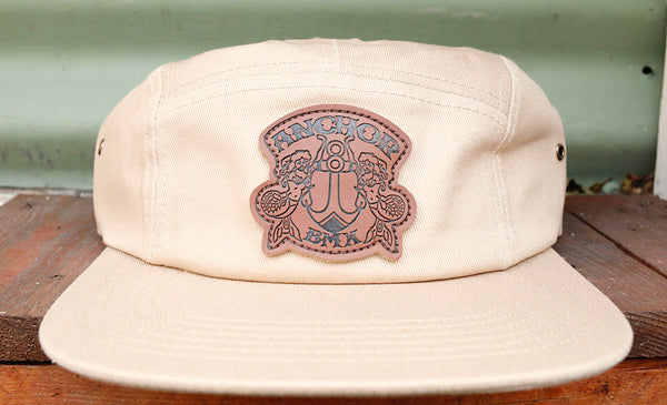 Anchor BMX -Anchor 5 Panel Hat Beige Boi -HATS + BEANIES + SHADES -Anchor BMX