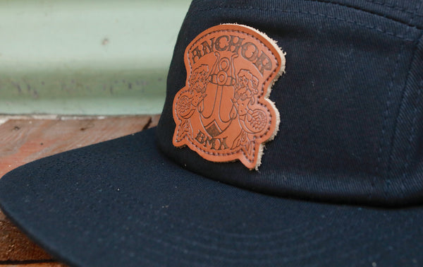 Anchor BMX -Anchor 5 Panel Hat Black -HATS + BEANIES + SHADES -Anchor BMX