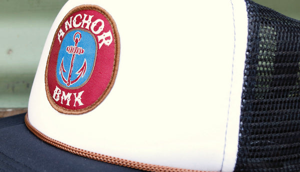 Anchor BMX -The Anchor Beer Trucker Blk/White -HATS + BEANIES + SHADES -Anchor BMX