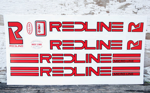 REDLINE -Redline Microline Frame Decal Set -Magazines + stickers+patches -Anchor BMX
