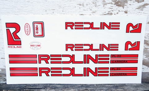 REDLINE -Redline PL20 Carrera Frame Decal Set -Magazines + stickers+patches -Anchor BMX