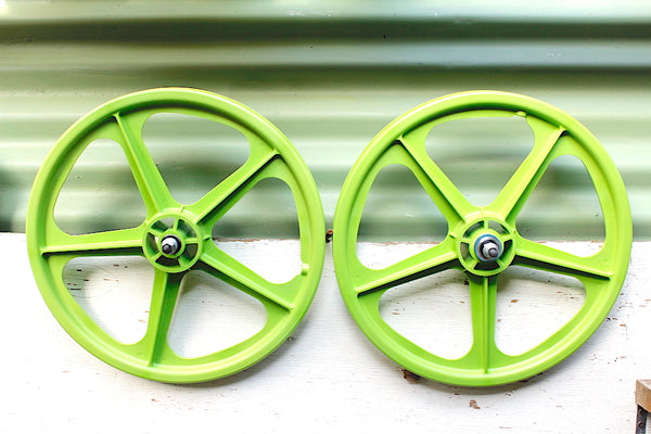 SKYWAY -Skyway Tuff Mag Wheels Il Set 5 Spoke -WHEELS + SPOKES + BUILDS -Anchor BMX