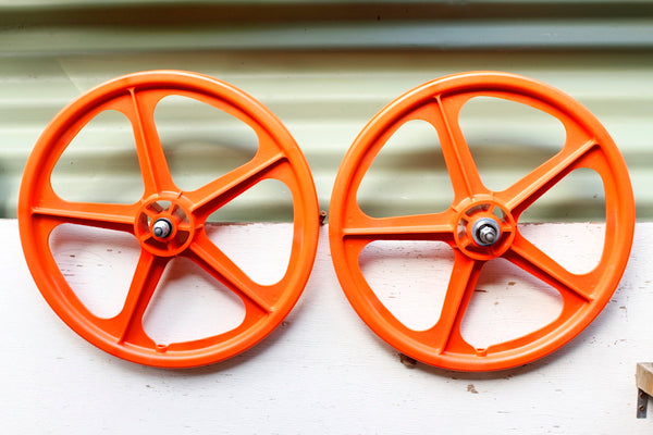 SKYWAY -Skyway Tuff Mag Wheels Il Set 5 Spoke -WHEELS + SPOKES + BUILDS -Anchor BMX