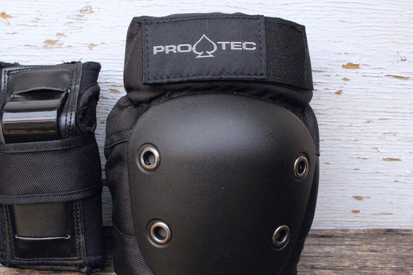 PROTEC HELMETS -Protec Street Gear Jr Youth Pad Set Black -HELMETS + PADS + GLOVES -Anchor BMX