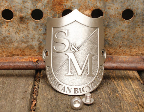 S & M bikes -S&M Bikes Shield Head-Tube Badge -FRAMES -Anchor BMX