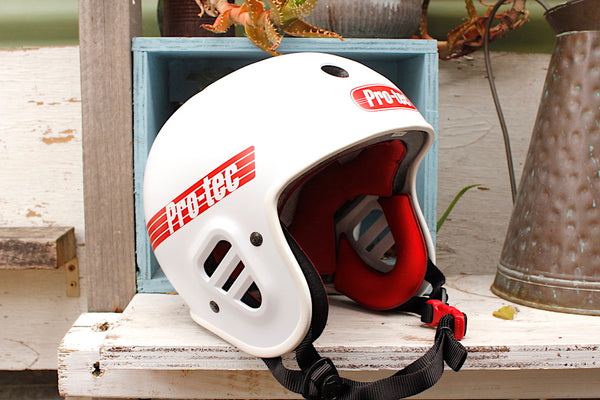 S & M bikes -S&M Protec Full Cut Certified Helmet White -HELMETS + PADS + GLOVES -Anchor BMX
