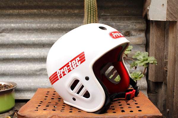 S & M bikes -S&M Protec Full Cut Certified Helmet White -HELMETS + PADS + GLOVES -Anchor BMX